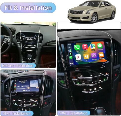 راديو سيارة أندرويد 12 لكاديلاك ATS XTS SRX 2013-2018 مشغل وسائط متعددة 2 Din ستيريو لاسلكي Carplay نظام تحديد المواقع والملاحة 4 + 64G in Saudi Arabia