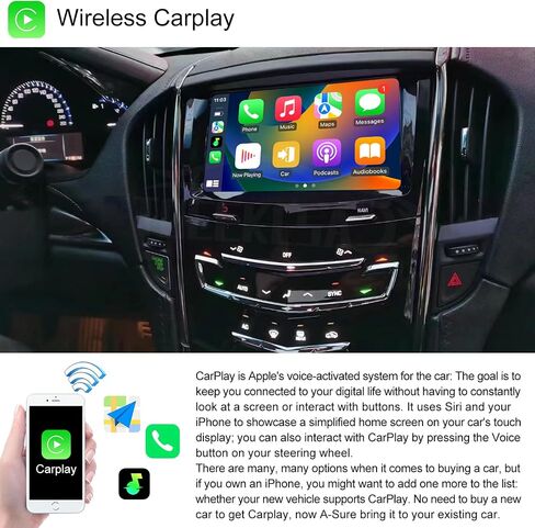 راديو سيارة أندرويد 12 لكاديلاك ATS XTS SRX 2013-2018 مشغل وسائط متعددة 2 Din ستيريو لاسلكي Carplay نظام تحديد المواقع والملاحة 4 + 64G in Saudi Arabia