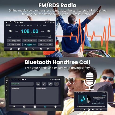 2+64G for Toyota Corolla 2009-2013 Android Car Stereo Radio with Wireless Carplay Android Auto, 9 Inch Touch Screen GPS Navigation Head Unit Support WiFi Bluetooth FM SWC Mirror Link HD Camera in Saudi Arabia