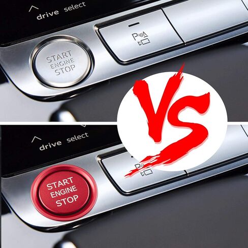 TOMALL Aluminum Engine Start Stop Push Button Cover Trim Compatible with Audi A3 A4 A5 A7 A8 Q5 S3 S5 S6 S7 Car Engine Ignition Start Button Cap Surrounding Trim Ring Decoration (Red) in Saudi Arabia