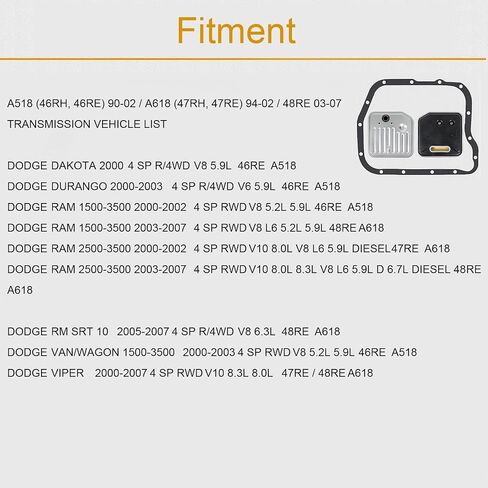 8 قطعة ل صمام الملف اللولبي لنقل دودج e 42RE A518 618 46re 47re محافظ استشعار الضغط صمام الملف اللولبي مجموعة مرشح 2000-up in Saudi Arabia