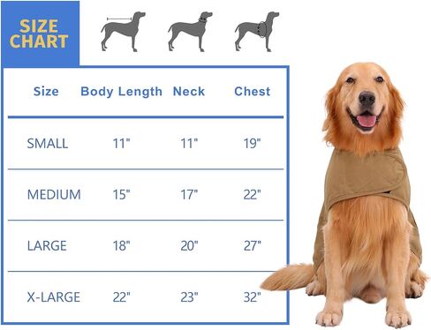 HDE Canvas Dog Vest Waterproof Jacket Cold Weather Coats for S-XL Dogs Black - S in Saudi Arabia