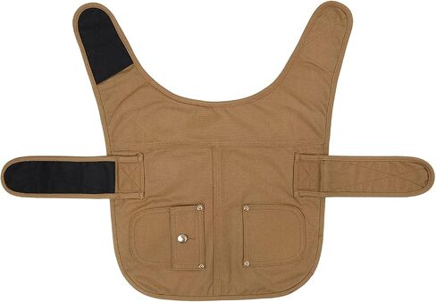 HDE Canvas Dog Vest Waterproof Jacket Cold Weather Coats for S-XL Dogs Black - S in Saudi Arabia