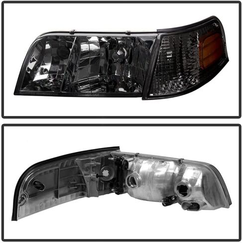 ACANII-For 1998-2011 Ford Crown Victoria المصابيح الأمامية المصابيح الأمامية + أضواء إشارة وقوف السيارات الزاوية سائق + الركاب in Saudi Arabia
