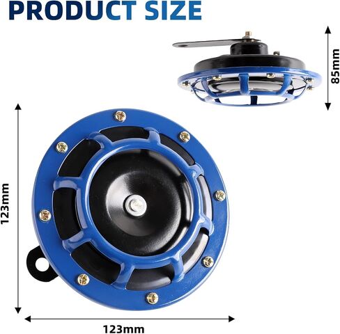 Car Horn High/Low pitched Car Horn Kit Truck Motorcycle Train Horn 12V 130 dB (red) in Saudi Arabia