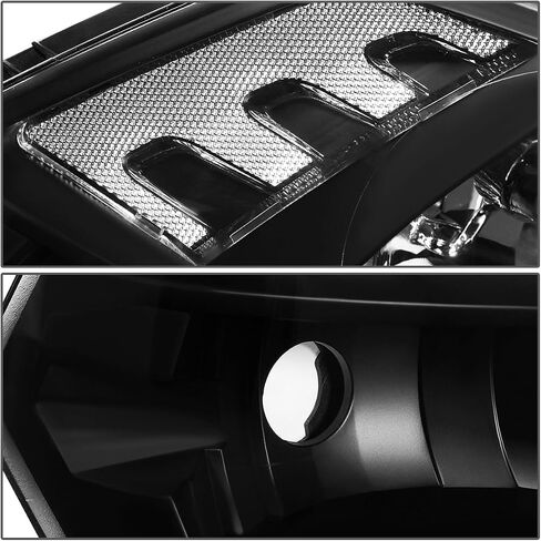 DNA MOTORING HL-OH-DR09QUA-BK-AM المصابيح الأمامية باللون الأسود الكهرماني المتوافقة مع 10-18 Ram 1500-5500، تناسب نماذج المصابيح الأمامية المزدوجة أو الرباعية in Saudi Arabia