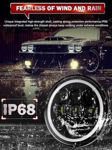 CO LIGHT 5.75 Led Headlight 5 3/4 Round Led Headlights Whit DRL Amber Turn Signal Light and Hi/Lo Beam Led Projector Sealed Beam Headlight Compatible with Thunderbird Torino 4PCS in Kuwait