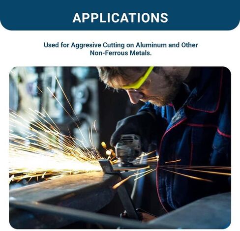 Benchmark Abrasives Grinder Cut Off Wheels 4 1/2 Inch Aluminum Oxide Thin Type 1 Angle Grinder Cutting Disc for Aluminum, Copper - with 7/8" Arbor Hole, Fast Grinder Cutting Wheel - 25 Pack in Saudi Arabia