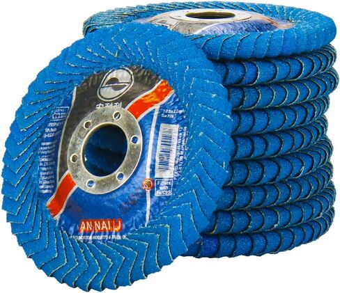 5Pcs Curved Flap Discs Angle Grinder Sanding Disc 60 Grit, Radial Zirconia Grinding Wheel, High Density Abrasive Corner Flap Disc, High Performance Edge Grinding (4inch x 5/8inch) in Saudi Arabia