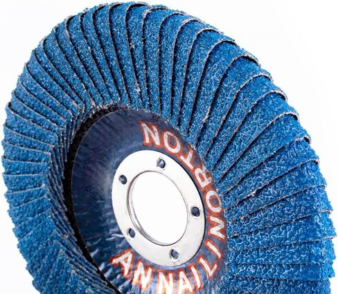 5Pcs Curved Flap Discs Angle Grinder Sanding Disc 60 Grit, Radial Zirconia Grinding Wheel, High Density Abrasive Corner Flap Disc, High Performance Edge Grinding (4inch x 5/8inch) in Saudi Arabia