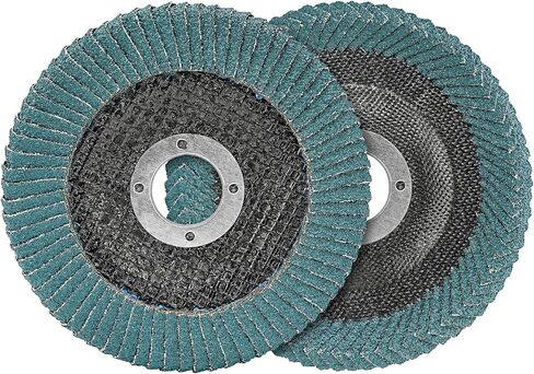 5Pcs Curved Flap Discs Angle Grinder Sanding Disc 60 Grit, Radial Zirconia Grinding Wheel, High Density Abrasive Corner Flap Disc, High Performance Edge Grinding (4inch x 5/8inch) in Saudi Arabia