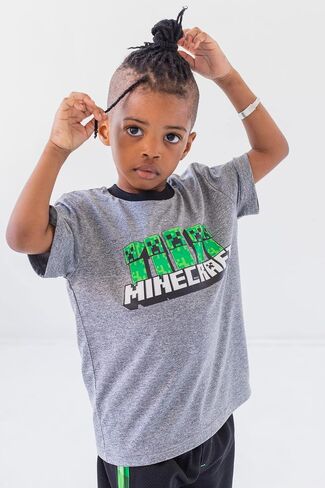 Minecraft Creeper T-Shirt Tank Top and MeshShorts 3 Piece Outfit Set Little Kid to Big Kid in Saudi Arabia