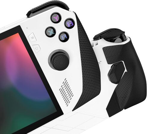 مقابض مقبض فاخرة من PlayVital باللون الأسود لوحدة تحكم ROG Ally مع أغطية قبضة الإبهام، ومشغل ناعم غير قابل للانزلاق وملصقات قبضة زر خلفي لألعاب ROG Ally المحمولة - نسيج ماسي سداسي in Saudi Arabia