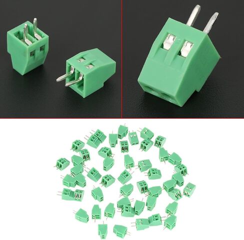 2 Pin Terminal Block 2 Pin Universal Screw Terminal Block Connector 2.54mm PCB Pitch Green Screw Block Connector 50 Set Mount Terminal Block Connector in Saudi Arabia