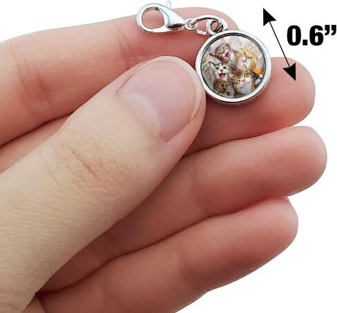 GRAPHICS & MORE Cats Selfie at London Palace England Britain Antiqued Bracelet Pendant Zipper Pull Charm with Lobster Clasp in Saudi Arabia