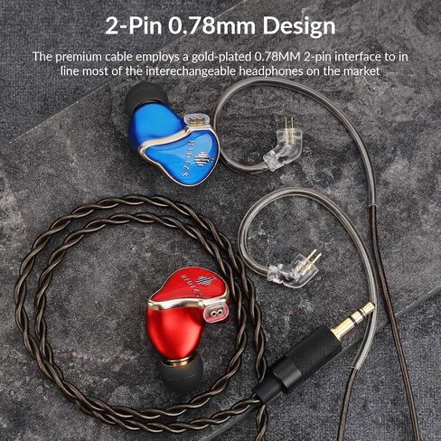 SE3.5 Detachable Earphone Cable, 3.5mm Plug Replacement Headphone Audio Cable Headphone Upgraded Cable 2 Pin 0.78mm IEM Cord for Headphone Earphone (3.5mm) in Kuwait