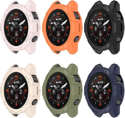 حافظة متوافقة مع Garmin epix Pro (Gen 2) 47 ملم، غطاء شاشة TPU مضاد للخدش إطار حماية بديل لـ Epix Pro 47 ملم (أسود) in Saudi Arabia