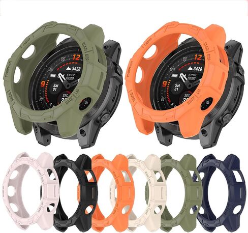 حافظة متوافقة مع Garmin epix Pro (Gen 2) 47 ملم، غطاء شاشة TPU مضاد للخدش إطار حماية بديل لـ Epix Pro 47 ملم (أسود) in Saudi Arabia
