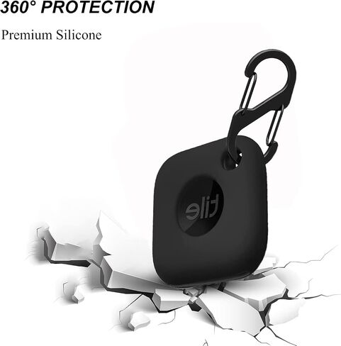 4 قطع حافظة لجهاز Tile Mate Tracker 2022، غطاء جلدي ناعم من السيليكون ممتص للصدمات مع ملحقات حلقة تسلق (أسود + أزرق + أحمر + أبيض) in Kuwait
