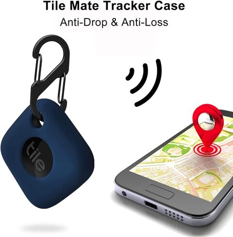 4 قطع حافظة لجهاز Tile Mate Tracker 2022، غطاء جلدي ناعم من السيليكون ممتص للصدمات مع ملحقات حلقة تسلق (أسود + أزرق + أحمر + أبيض) in Kuwait