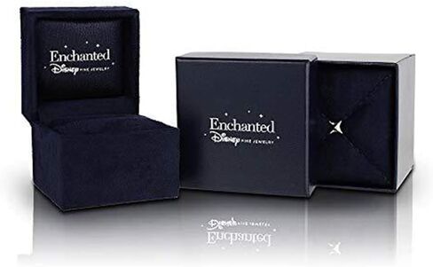 Jewelili Enchanted Disney Fine Jewelry 10K Rose Gold and Black Rhodium over Sterling Silver with 1/5 Cttw Black Diamonds Maleficent Thorn Ring in Saudi Arabia