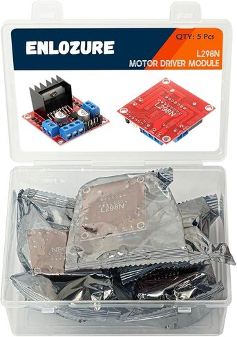 5 قطع L298N وحدة تحكم في مشغل المحرك لوحة تركيبية لـ Arduino Smart Car Power UNO MEGA R3 Mega2560 - DC Dual H-Bridge Stepper Motor Controller in Kuwait