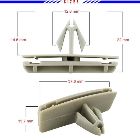 23181-6133A 50x Fender Flare Moulding Clips - Compatible with: Chrysler, Jeep - Wrangler, Liberty - Replaces OEM #: 55157055-AA, 55157065-AA, 68039280-AA in Kuwait