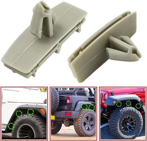 23181-6133A 50x Fender Flare Moulding Clips - Compatible with: Chrysler, Jeep - Wrangler, Liberty - Replaces OEM #: 55157055-AA, 55157065-AA, 68039280-AA in Kuwait