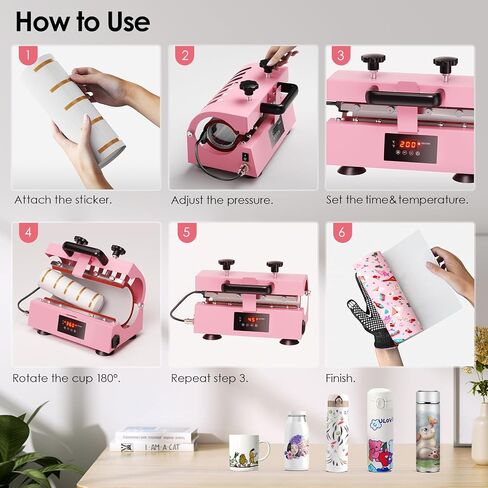 Tumbler Heat Press,Upgraded Tumbler Heat Press Machine for 11-30oz Sublimation Blank Skinny Straight Tumbler Mug Cup Glass Jar Can,Auto DIY Heating Transfer with Temp&Time Setting As Gift in Saudi Arabia