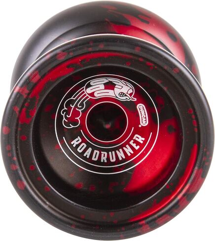 Duncan Toys Roadrunner Yo-Yo, Unresponsive Expert Level Yo-Yo, Concave Bearing and Aluminum Body, Black w/Red Splash in Kuwait