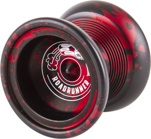 Duncan Toys Roadrunner Yo-Yo, Unresponsive Expert Level Yo-Yo, Concave Bearing and Aluminum Body, Black w/Red Splash in Kuwait