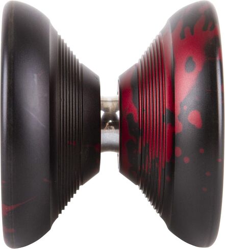 Duncan Toys Roadrunner Yo-Yo, Unresponsive Expert Level Yo-Yo, Concave Bearing and Aluminum Body, Black w/Red Splash in Kuwait