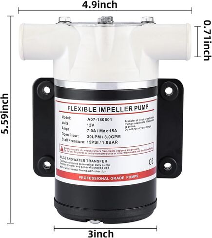 NovelBee 12V 8GPM Self-priming Bilge Pump and Water Transfer flexible impeller pumps in Saudi Arabia
