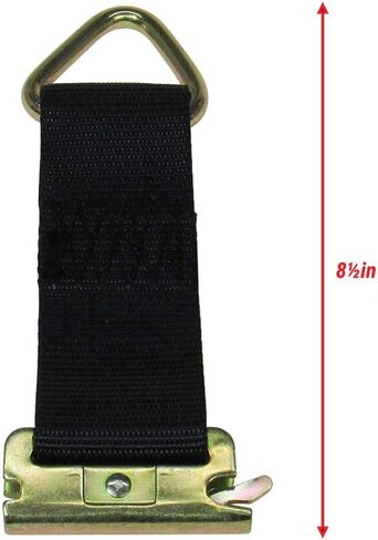Pit Posse E-Track Strap with D Ring Anchor Tie Down with Spring Adapter for Securing Cargo in Truck/Pick Up Truck/Utility/Enclosed Trailers, Rv, SUV – 3,500 Lbs.Capacity –for Motorcycle/ATV/Kayak in Saudi Arabia