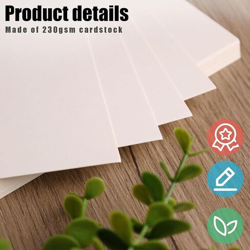 30 Sheets Ivory Card stock, 8.5 x 11 Heavyweight Paper Cream White Card Stock Craft Paper for Card Making Kids Art Crafts Scrapbooking, 230GSM in Saudi Arabia