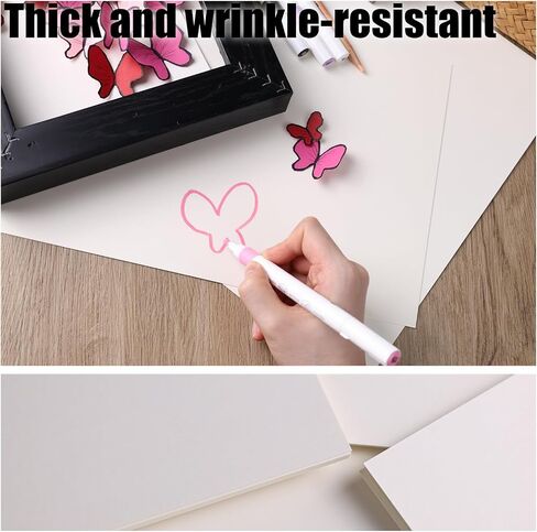 30 Sheets Ivory Card stock, 8.5 x 11 Heavyweight Paper Cream White Card Stock Craft Paper for Card Making Kids Art Crafts Scrapbooking, 230GSM in Saudi Arabia