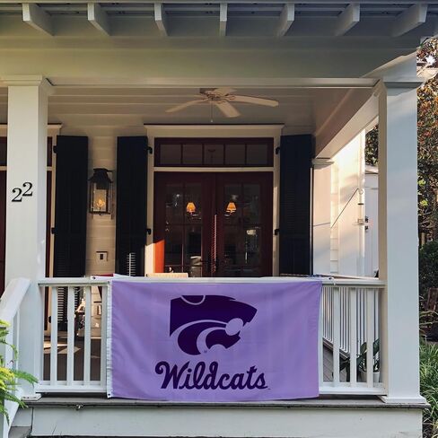 Desert Cactus Kansas State University Flag Wildcats K-State Flags Banners 100% Polyester Indoor Outdoor 3x5 (Style C) in Saudi Arabia
