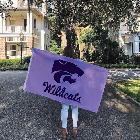 Desert Cactus Kansas State University Flag Wildcats K-State Flags Banners 100% Polyester Indoor Outdoor 3x5 (Style C) in Saudi Arabia