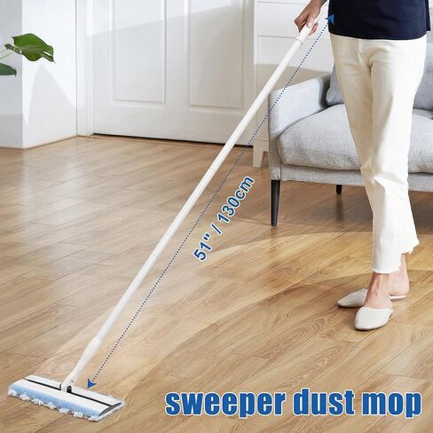 ممسحة كاستفي لتنظيف الأرضيات، عدد 24 قطعة قماش ممسحة للتنظيف الجاف، مجموعة منفضة غبار لتنظيف جميع أنواع الأسطح والأرضيات، مجموعة مكنسة وكنس لجميع الأغراض، ممسحة واحدة و24 عبوة إعادة تعبئة in Kuwait