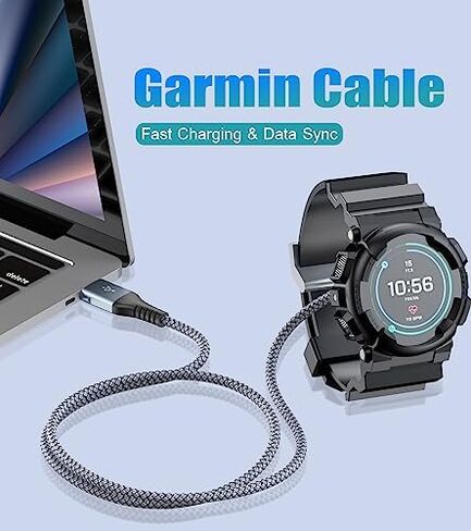 Garmin Watch Charger Cable [2-Pack,4ft] Compatible with Garmin Fenix 5 5S 5X 6 6S 6X Plus Pro 7 7S 7X, Forerunner 945 45 45S 245 Music,Approach S10 S40 S60 G12 S12 S42,Vívoactive 3 4 4S,Venu 2 2S Plus in Saudi Arabia