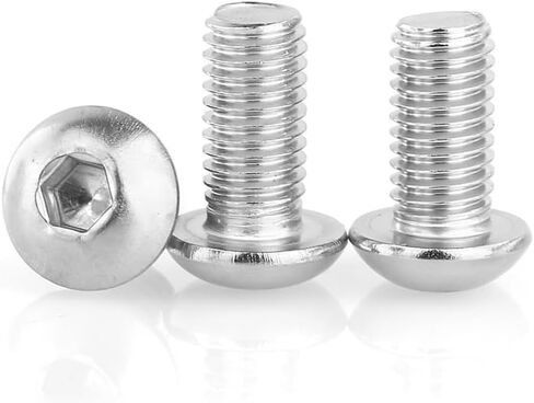 مسامير رأس زر M3x30mm، 50 قطعة M3-0.5x30mm برغي غطاء رأس مقبس زر، 304 قطعة من الفولاذ المقاوم للصدأ، محرك مقبس ألين، خيط كامل، لمسة نهائية لامعة، الكمية 50 in Saudi Arabia
