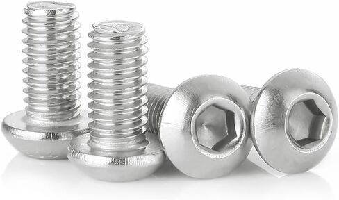 مسامير رأس زر M3x30mm، 50 قطعة M3-0.5x30mm برغي غطاء رأس مقبس زر، 304 قطعة من الفولاذ المقاوم للصدأ، محرك مقبس ألين، خيط كامل، لمسة نهائية لامعة، الكمية 50 in Saudi Arabia