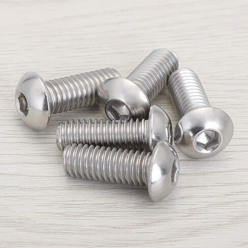 مسامير رأس زر M3x30mm، 50 قطعة M3-0.5x30mm برغي غطاء رأس مقبس زر، 304 قطعة من الفولاذ المقاوم للصدأ، محرك مقبس ألين، خيط كامل، لمسة نهائية لامعة، الكمية 50 in Saudi Arabia