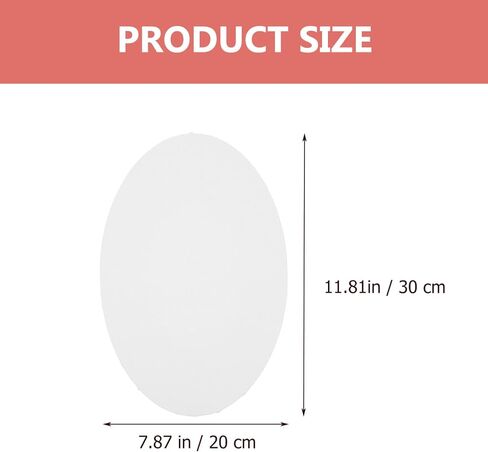 Canvases 16x20 Canvas Canvas Boards Oval Shaped Blank White Painting Canvas Panels Painting Supplies for Acrylic Pouring Oil Watercolor Tempera Art Paint White 31x41cm Stretched Canvas in Saudi Arabia