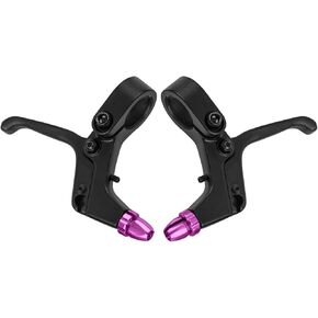 2Pcs 2 Fingers Bicycle Brake Levers for Mechanical and Linear-Pull Brakes, Aluminum Alloy Adjustable Small Hand V Brake Levers, Colored Children Bicycle Accessories (Black) in Kuwait