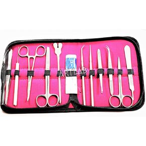Student Dissecting Set of 13 Pieces German Stainless Steel With Padded Case - Basic Dissection Set (Cynamed) in Kuwait