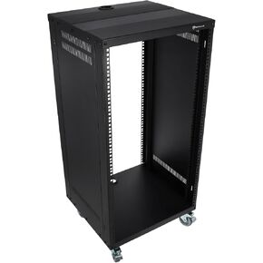 ROCKVILLE RR20U 20U SOUND/Recording Studing Case مع عجلات ، وقضبان رف قابلة للانعكاس ، والتصاعد الأمامي والخلفي ، ومنافذ إدارة الكابلات ، وسعة 440 رطلاً in Kuwait