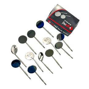 Dental Mouth Mirrors #5 (24mm) Rhodium Coated Front Surface Diagnostic Dental Mouth Mirror - Mirror Cone Socket Oral Mirror - Stainless Steel (Pack of 12) in Kuwait