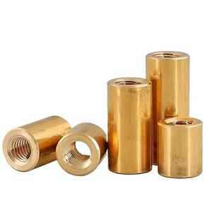 جوز موصل مستدير ، تمتد النحاس الطويل الطويل مقترن الجوز M6-M12 طول 5 مم ~ 100 مم كم مفصل أنبوبي الأكمام (M12x55x18mm 1pcs) in Kuwait