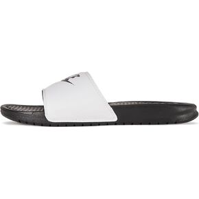 Nike Men's Benassi JDI Slides Athletic Sandal, Black/White, 10 in Kuwait